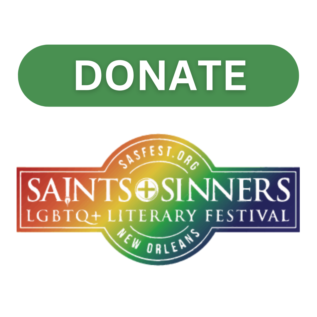 Donate to Saints & Sinners Literary Festival and logo